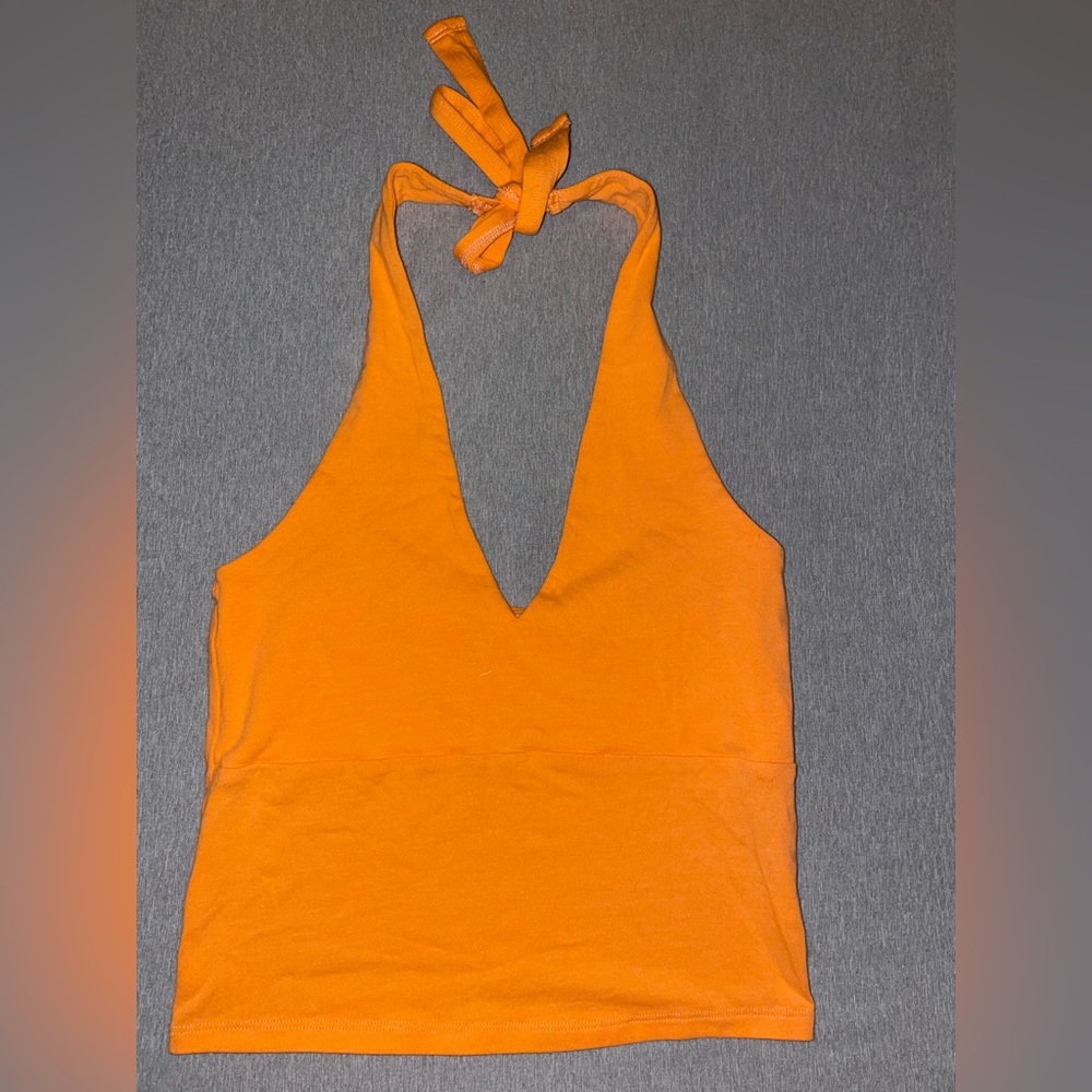 Orange Hollister Halter Top